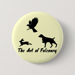 Brittany Spaniel en Falconry Ronde Button 5,7 Cm