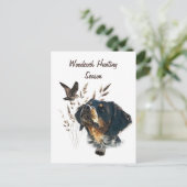 Brittany Spaniel en houtsnip Briefkaart (Staand voorkant)