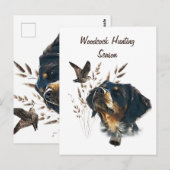 Brittany Spaniel en houtsnip Briefkaart (Voorkant / Achterkant)