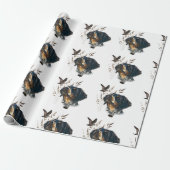 Brittany Spaniel en houtsnip Cadeaupapier (Uitgerold)