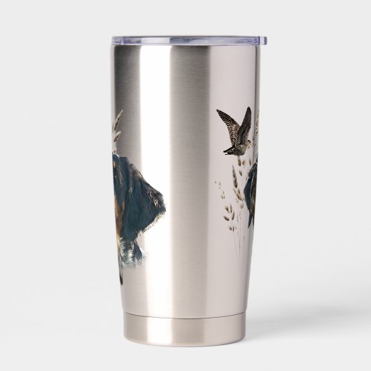 Brittany Spaniel en houtsnip Geïsoleerde Drinkbeker (Links)