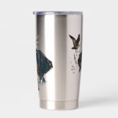 Brittany Spaniel en houtsnip Geïsoleerde Drinkbeker (Rechts)