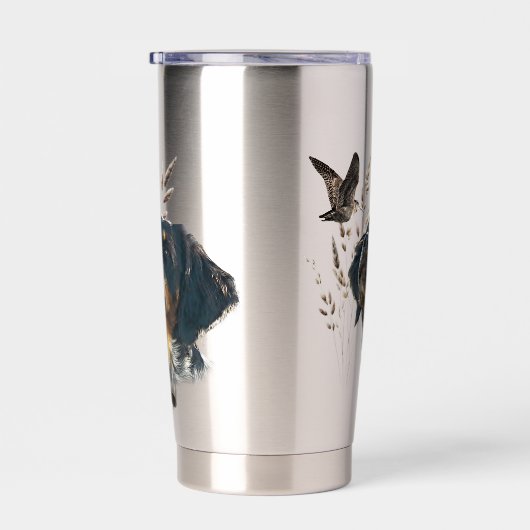 Brittany Spaniel en houtsnip Geïsoleerde Drinkbeker (Rechts)