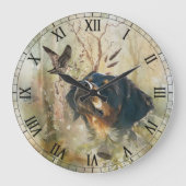 Brittany Spaniel en houtsnip Grote Klok (Voorkant)