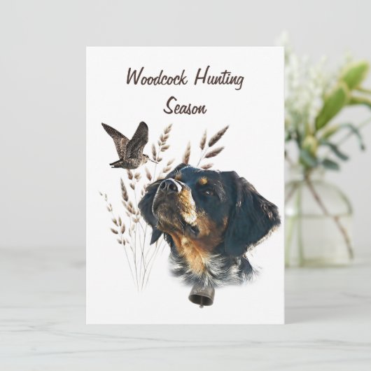 Brittany Spaniel en houtsnip Kaart (Staand voorkant)