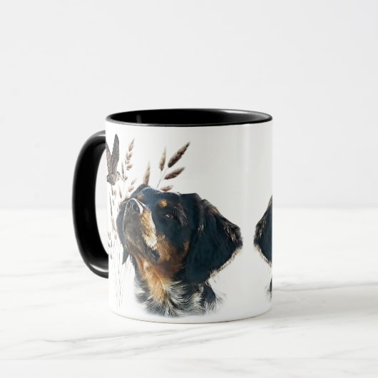 Brittany Spaniel en houtsnip Mok (Voorkant links)