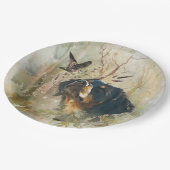 Brittany Spaniel en houtsnip Papieren Bordje (Gekanteld)