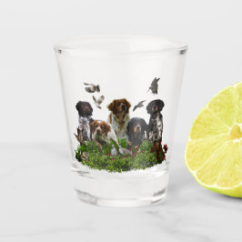 Brittany Spaniel en houtsnip  Shot Glas