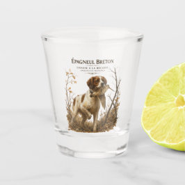 Brittany Spaniel en houtsnip  Shot Glas