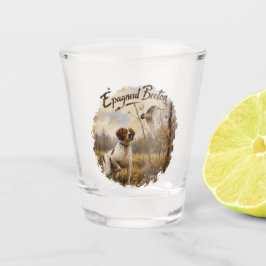 Brittany Spaniel en houtsnip  Shot Glas
