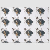 Brittany Spaniel en houtsnip Tissuepapier (Voorkant)