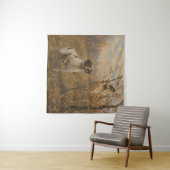 Brittany Spaniel en houtsnip Wandkleed (In Situ (horizontaal))