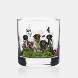Brittany Spaniel en houtsnip  Whisky Glas