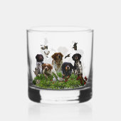 Brittany Spaniel en houtsnip  Whisky Glas (Achterkant)