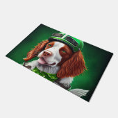 Brittany Spaniel fiets St. Patrick's Day Deurmat (Schuin)