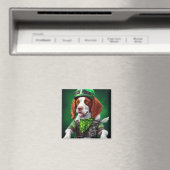 Brittany Spaniel fiets St. Patrick's Day Magneet (Insitu (Vaatwasser))