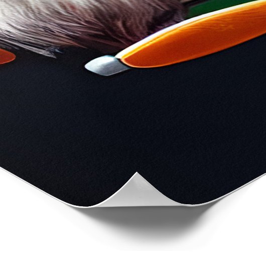 Brittany Spaniel fiets St. Patrick's Day Poster (Hoek)