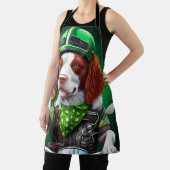 Brittany Spaniel fiets St. Patrick's Day Schort (Insitu)