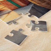 Brittany Spaniel Fireplace with Christmas Lights Legpuzzel (Zijkant)