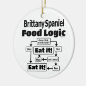 Brittany Spaniel Food Logic Keramisch Ornament (Links)