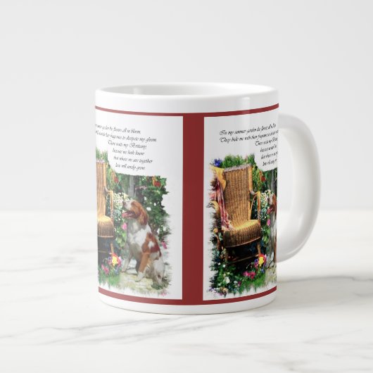 Brittany Spaniel Gifts Grote Koffiekop (Voorkant rechts)
