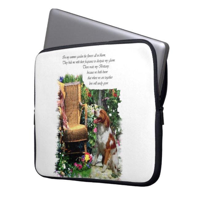 Brittany Spaniel Gifts Laptop Sleeve (Voorkant Links)