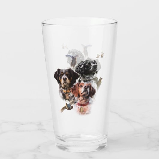 Brittany Spaniel Glas (Achterkant)