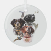 Brittany Spaniel Glas Ornament (Voorkant)