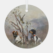 Brittany Spaniel Glas Ornament (Achterkant)