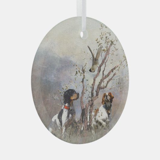 Brittany Spaniel Glas Ornament (Voorkant Rechts)