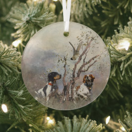 Brittany Spaniel Glas Ornament