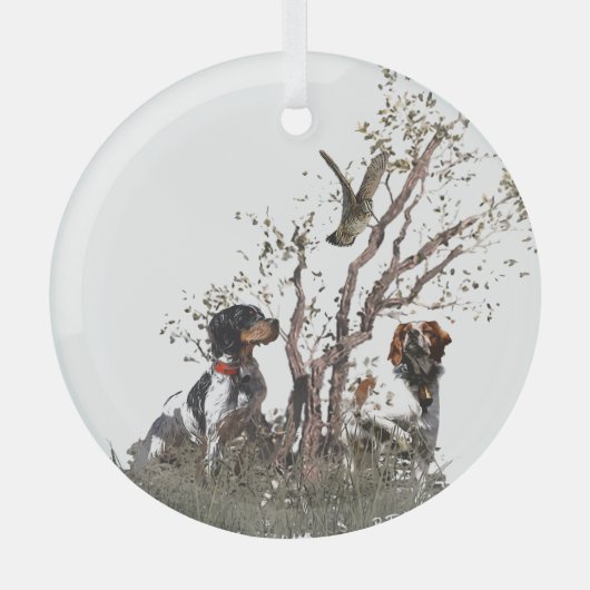Brittany Spaniel Glas Ornament (Voorkant)