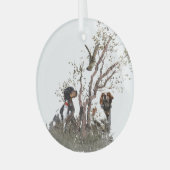 Brittany Spaniel Glas Ornament (Voorkant links)