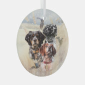 Brittany Spaniel Glas Ornament (Voorkant Rechts)