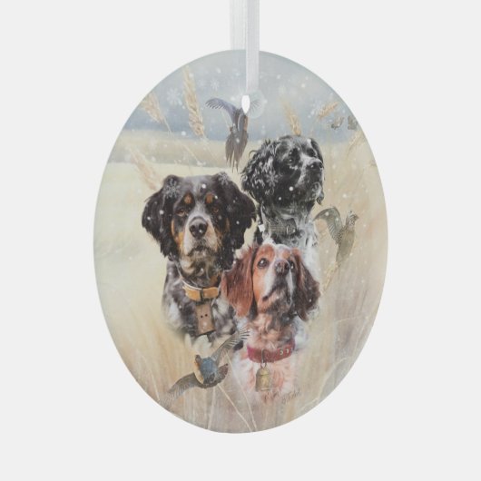Brittany Spaniel Glas Ornament (Voorkant Rechts)
