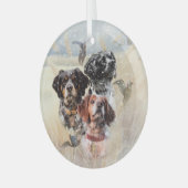 Brittany Spaniel Glas Ornament (Voorkant links)