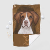 Brittany Spaniel Golfhanddoek (Insitu)