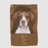 Brittany Spaniel Golfhanddoek (Voorkant)