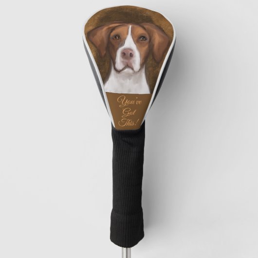 Brittany Spaniel Golfheadcover (Voorkant)