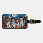 Brittany Spaniel Halloween Spoken Bagagelabel (Voorkant horizontaal)