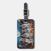 Brittany Spaniel Halloween Spoken Bagagelabel (Voorkant verticaal)