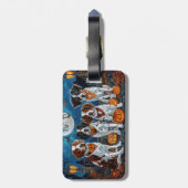Brittany Spaniel Halloween Spoken Bagagelabel (Achterkant verticaal)