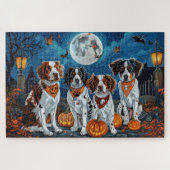 Brittany Spaniel Halloween Spooky Legpuzzel (Horizontaal)