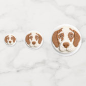 Brittany Spaniel Hond 3D Geïnspireerd Confetti (Achterkanten)