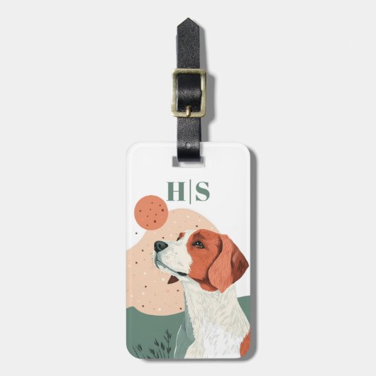 Brittany Spaniel Hond Bagage Labels (Voorkant verticaal)