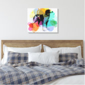 Brittany Spaniel hond Canvas Afdruk (Insitu (Slaapkamer))