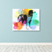 Brittany Spaniel hond Canvas Afdruk (Insitu (Houten vloer))