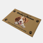 Brittany Spaniel hond Deurmat (Schuin)