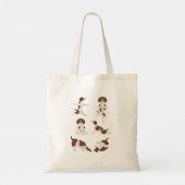 Brittany spaniel hond doet yoga Canvas tas (Achterkant)