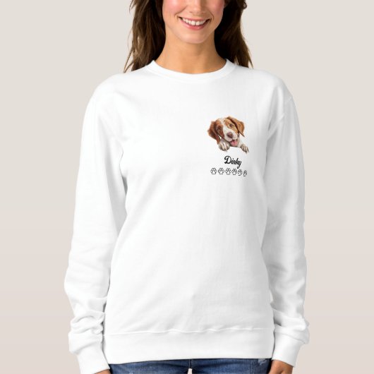 Brittany Spaniel Hond Gepersonaliseerd T-shirt (Voorkant)